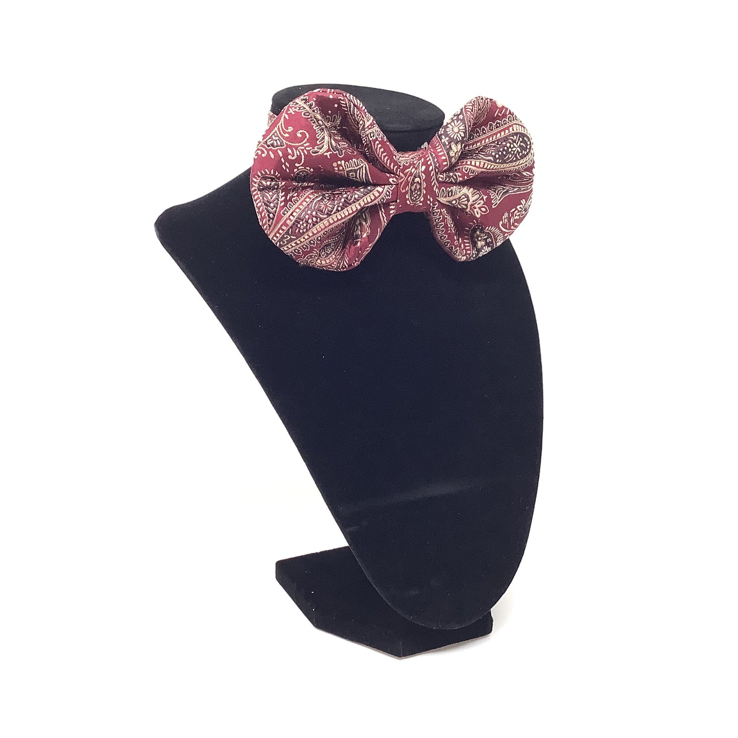 Bordeaux Paisley Bow Tie