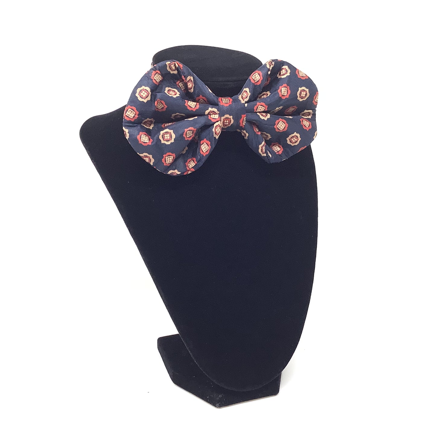 Navy Crest Bow Tie