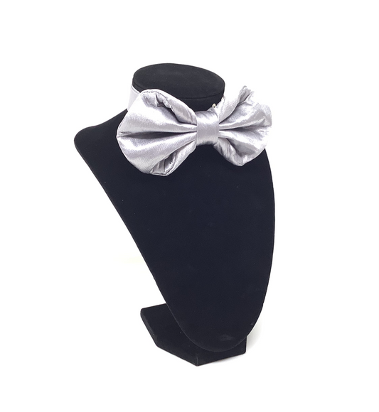 Silver Crown Bow Tie 